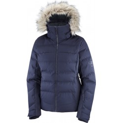 _Salomon Stormcozy Jacket W Night sky dámská voděodolná zimní bunda změřeno