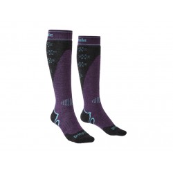 Bridgedale Ski Midweight+ Women dark purple dámské lyžařské ponožky / podkolenky Merino1