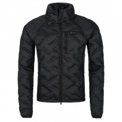 Kilpi Actis-M černá pánská lehká prošívaná outdoorová bunda se vsadkami a kapucí