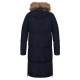 Husky Downbag L černá dámský zimní péřový kabát s kapucou a kožešinou1
