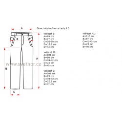 _Direct Alpine Sierra 6.0 anthracite grey damske odepinaci turisticke kalhoty zmereno
