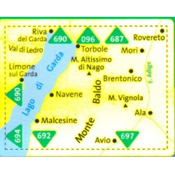 Kompas 691Monte Baldo Nord 25 000 oblast