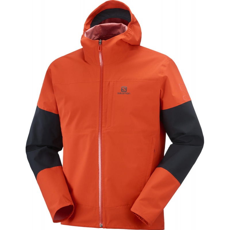 Salomon Outrack 2,5L Jacket M C17035 Fiery red panska lehka nepromokava bunda