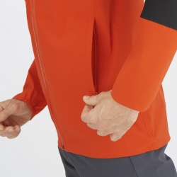 Salomon Outrack 2,5L Jacket M C17035 Fiery red panska lehka nepromokava bunda7