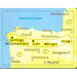 Kompas 133 Spanischer Jakobsweg Svatojakubska cesta spanelsko 100 000 oblast