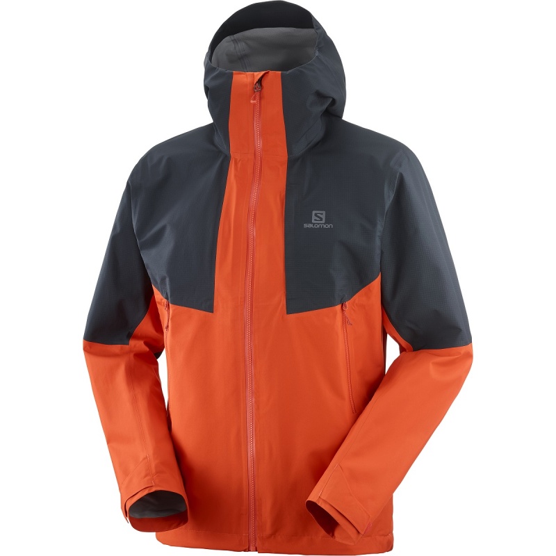Salomon Outline GORE-TEX Hybrid JKT M Fiery red C17105 panska nepromokava bunda