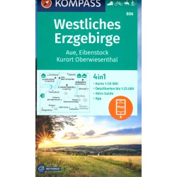 Kompass 806 Westliches Erzgebirge / Západní Krušné hory 1:50 000 turistická mapa