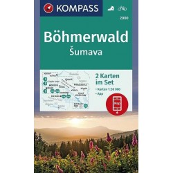 Kompass 2000 Böhmerwald Šumava soubor 2 map 1:50 000