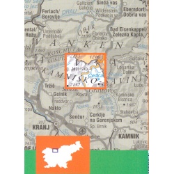 Geodetski Jezersko 25 000 turisticka mapa oblast