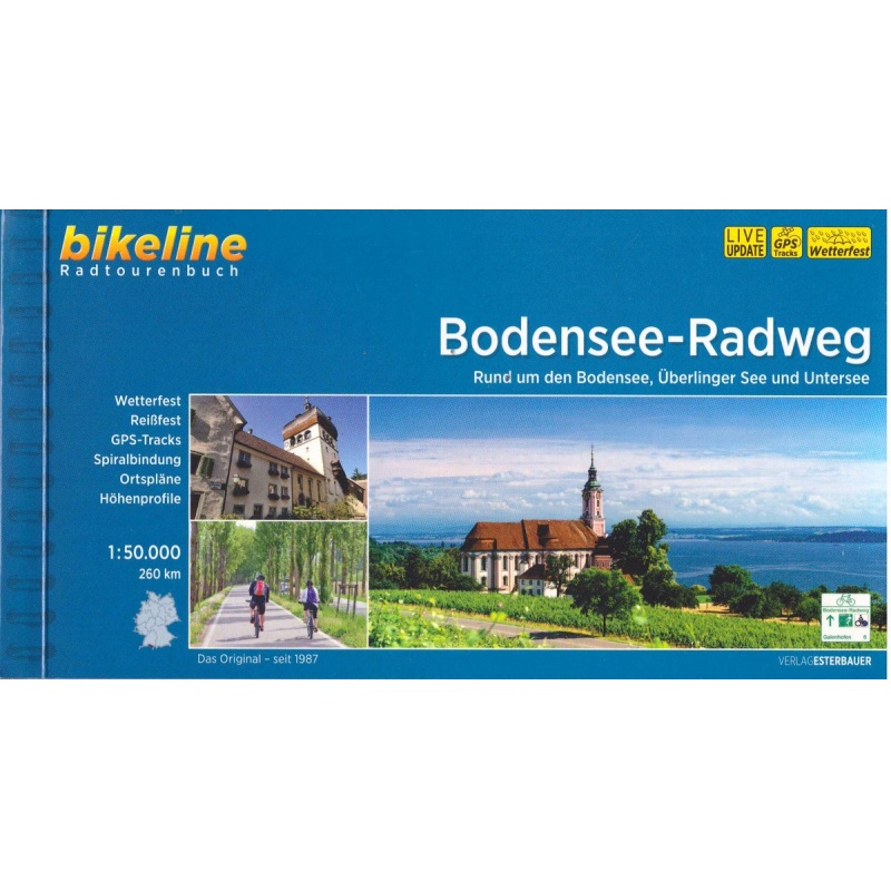 Bikeline Bodamska cyklostezka Bodensee-Radweg 50 000 cyklopruvodce