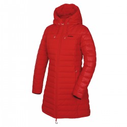 Husky Daili červená dámský zimní péřový kabát s kapucou