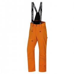 Husky Gilep M oranžová pánské nepromokavé zimní lyžařské kalhoty HuskyTech Stretch 15000