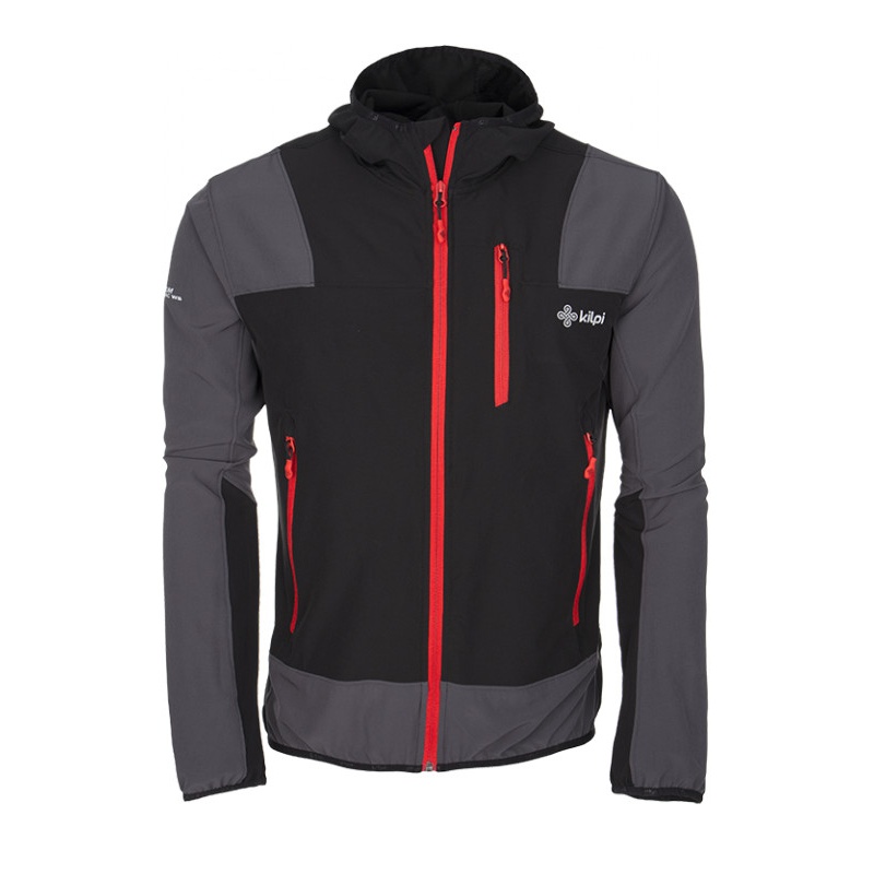 Kilpi Joshua-M tmave seda GM0172KIDGY panska vetruodolna bunda na beh, kolo, bezky