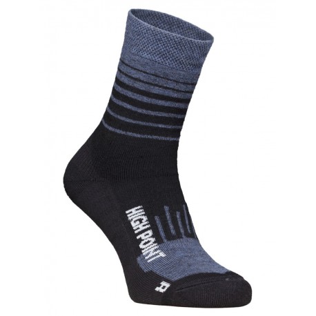 High Point Mountain Merino 3.0 black/blue trekové ponožky Merino vlna