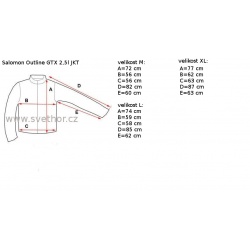 _Salomon Outline GTX 2,5l JKT Fiery red C17030 panska nepromokava bunda zmereno