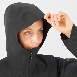 Salomon Outline GTX WP JKT W Black C17096 damska nepromokava bunda 5