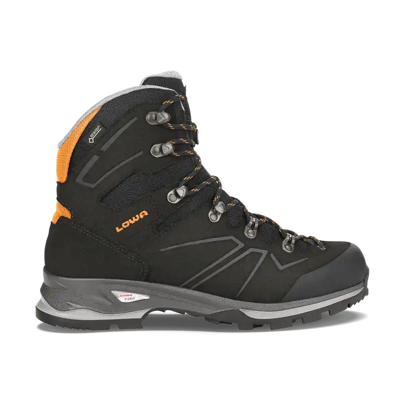Lowa Baldo GTX Wide black orange panske nepromokave kozene trekove boty - sirsi strih