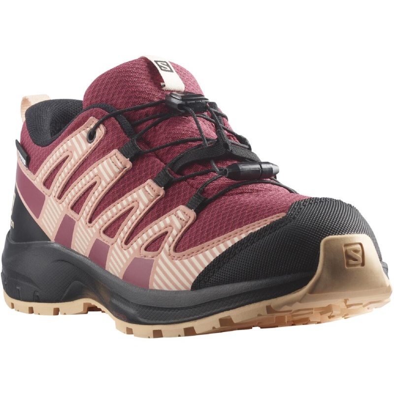 Salomon XA Pro V8 CSWP J 416144 Earth red black almond cream detske nizke 
