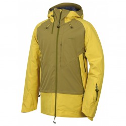 Husky Gambola M žlutozelená pánská nepromokavá zimní lyžařská bunda 1