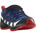 Salomon XA Pro V8 CSWP K 471263 lapis blue/black/fiery red dětské nízké nepromokavé boty