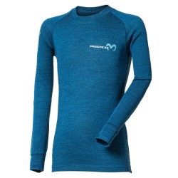 Progres DT MB TDRD petrol sv. modra detske termo triko dlouhy rukav merino bambus