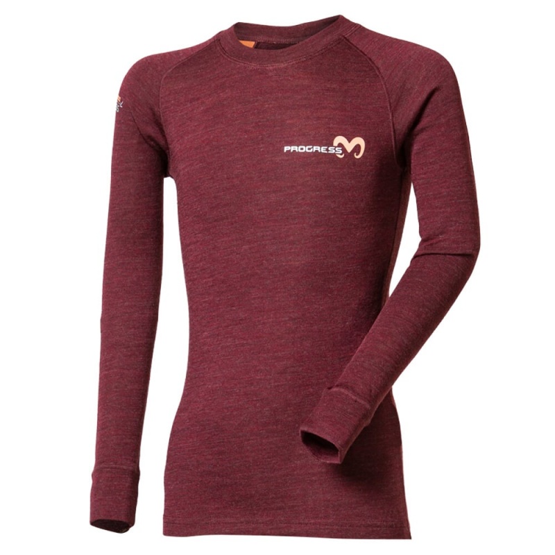 Progres DT MB TDRD svestka merunka detske termo triko dlouhy rukav merino bambus