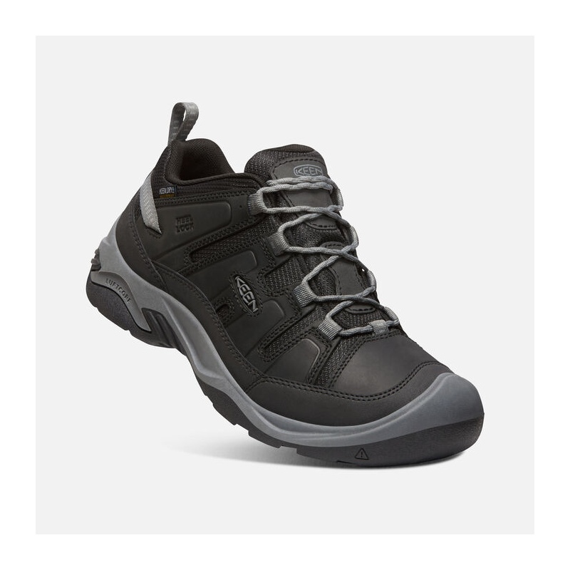 Keen Circadia WP M black steel grey panske nizke nepromokave kozene boty