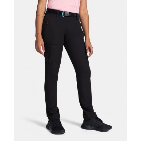 Kilpi Belvela-W černá TL0407KIBLK dámské lehké a pružné turistické kalhoty s páskem