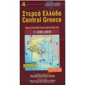 ORAMA 4 Central Greece / Centrální Řecko 1:200 000 automapa + plánky měst