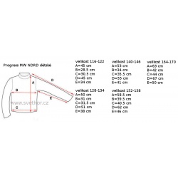 _Progres MW NDRD svestkovy melir detske triko dlouhy rukav 100% Merino vlna zmereno