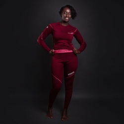 Progres MW SDNZ svestkovy melir damske sportovni spodky 100 merino vlna2