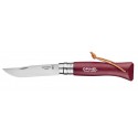 OPINEL VR N°08 Inox Trekking burgundy zavírací nůž outdoor 8,5 cm