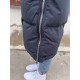 Husky Downbag L černomodrá dámský zimní péřový kabát s kapucou a kožešinou 4