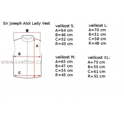 _Sir Joseph Atol Lady Vest II fuchsia lehka damska perova zimni vesta zmereno