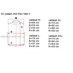 _Sir Joseph Atol Man Vest II limet turquoise lehka panska perova vesta zmereno