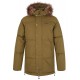 Husky Downbag M dk. khaki pánský zimní péřový kabát s kapucou a kožešinou 2022 2