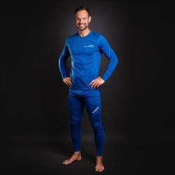 Progres MW NDR modry melir panske triko dlouhy rukav 100% Merino vlna 3