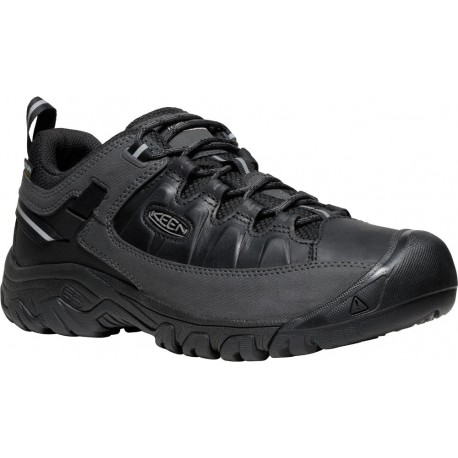 Keen Targhee III WP M triple black pánské nízké nepromokavé kožené boty