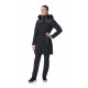 Kilpi Ketrina-W černá SL0129KIBLK dámský voděodolný zimní kabát s kožešinou s páskem 5