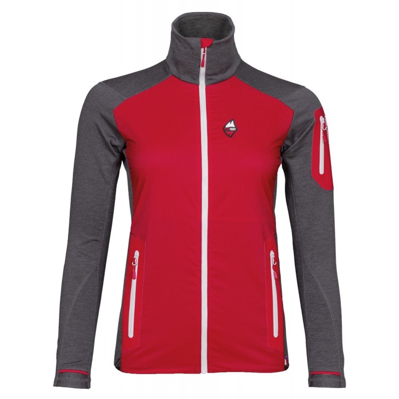 High Point Merino Alpha Lady red antracit damska outdoorova technicka zateplena bunda