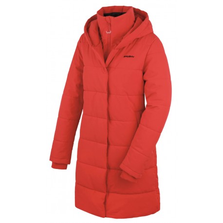 Husky Normy red (červená) dámský zimní voděodolný kabát s kapucí