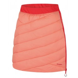 Husky Freez L light orange /red dámská zimní zateplená sukně oboustranná