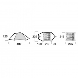 Husky Baron 3 turisticky stan rozmery