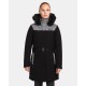 Kilpi Ketrina-W černá UL0129KIBLK dámský voděodolný zimní kabát s kožešinou s páskem 
