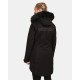 Kilpi Peru-W černá UL0125KIBLK dámský voděodolný zimní kabát (delší bunda) s kožešinou 2