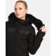 Kilpi Peru-W černá UL0125KIBLK dámský voděodolný zimní kabát (delší bunda) s kožešinou 3