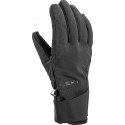 Leki Movin black unisex větruodolné zimní lyžařské softshellové rukavice na běžky, běh