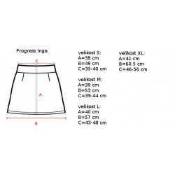 _Progres Inge modroseda damska zateplena zimni sukne celorozepinaci rozsiritelna zmereno