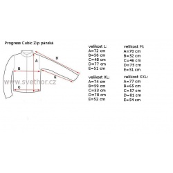 _Progres Cubic Zip cerna panska lehka rychleschnouci sportovni mikina  zmereno