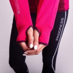 Progres Tispa Zip fuchsie svestka damska funkcni sportovni mikina s kratkym zipem3